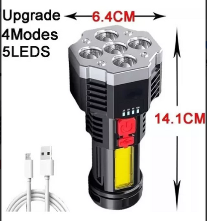 Linterna Led Recargable Camping 4 Frecue